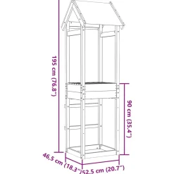 vidaXL Torre de Juego Marrón Madera Sólida de Douglas Outlet