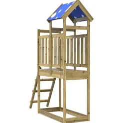 vidaXL Torre de Juego Marrón Madera Sólida Impregnada Online