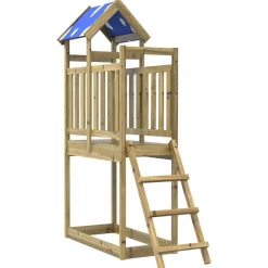 vidaXL Torre de Juego Marrón Madera Sólida Impregnada Online
