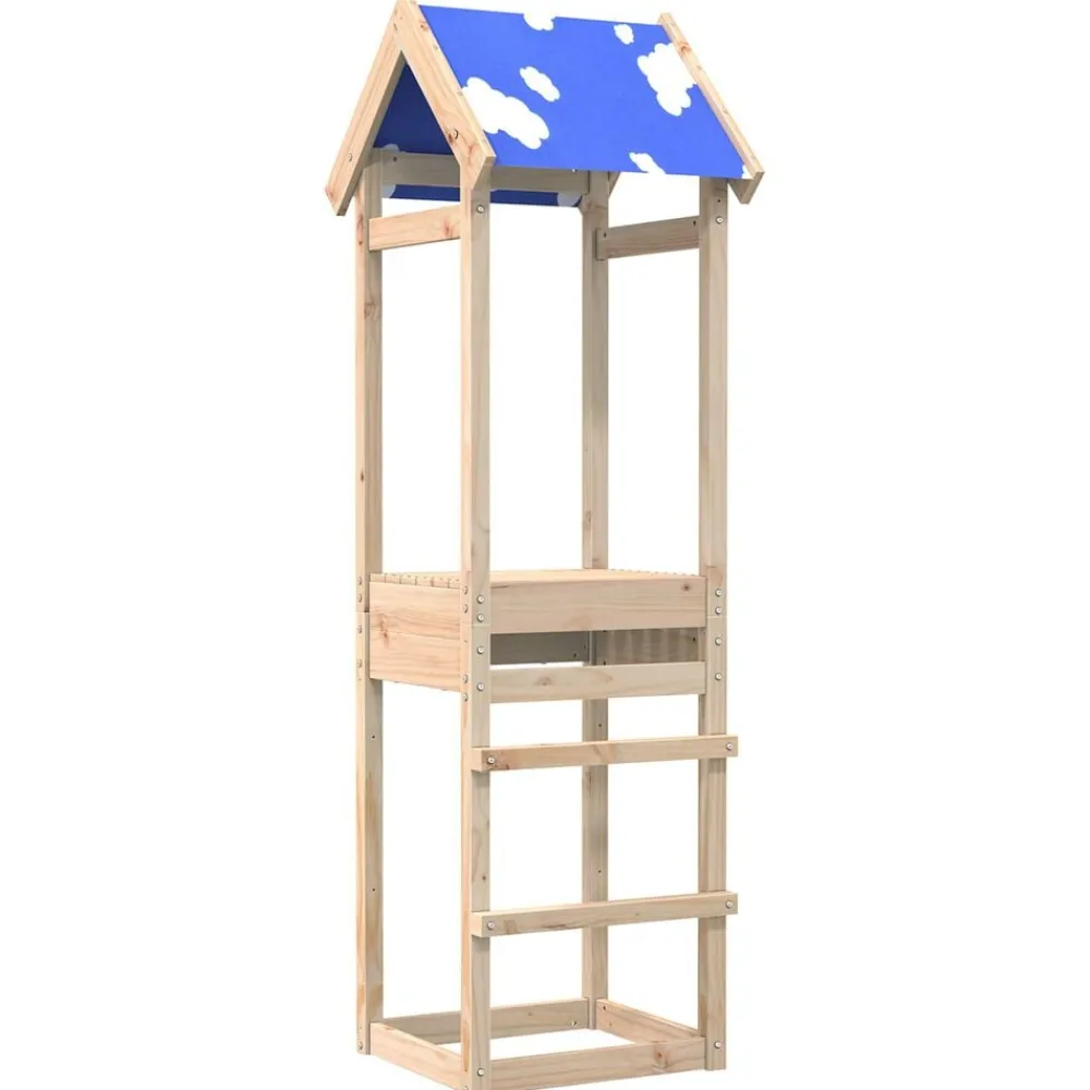 vidaXL Torre de Juego Marrón Madera de pino macizo