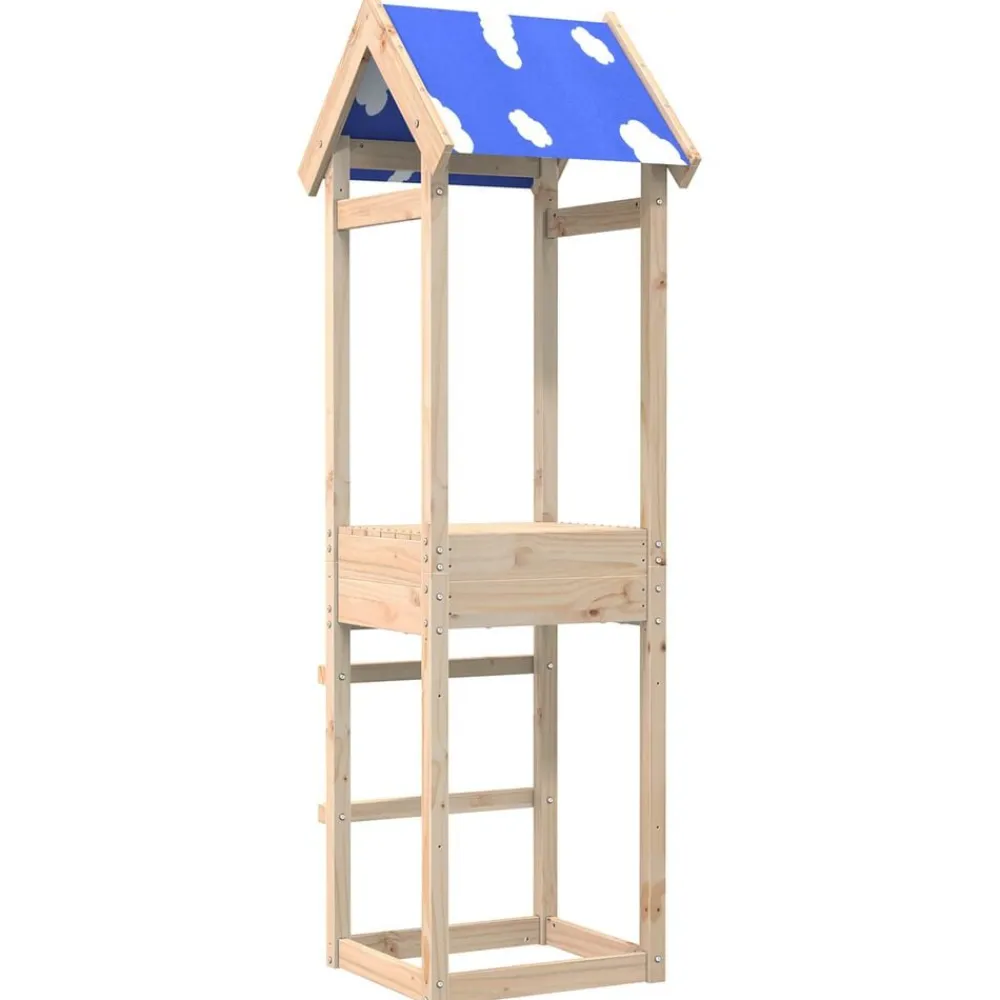 vidaXL Torre de Juego Marrón Madera de pino macizo