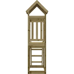 vidaXL Torre de Juego Marrón Madera Sólida Impregnada