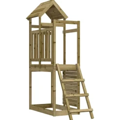 vidaXL Torre de Juego Marrón Madera Sólida Impregnada