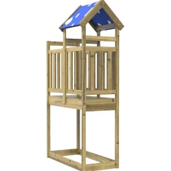 vidaXL Torre de Juego Marrón Madera Sólida Impregnada Sale