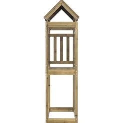 vidaXL Torre de Juego Marrón Madera Sólida Impregnada Sale