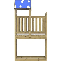 vidaXL Torre de Juego Marrón Madera Sólida Impregnada Sale