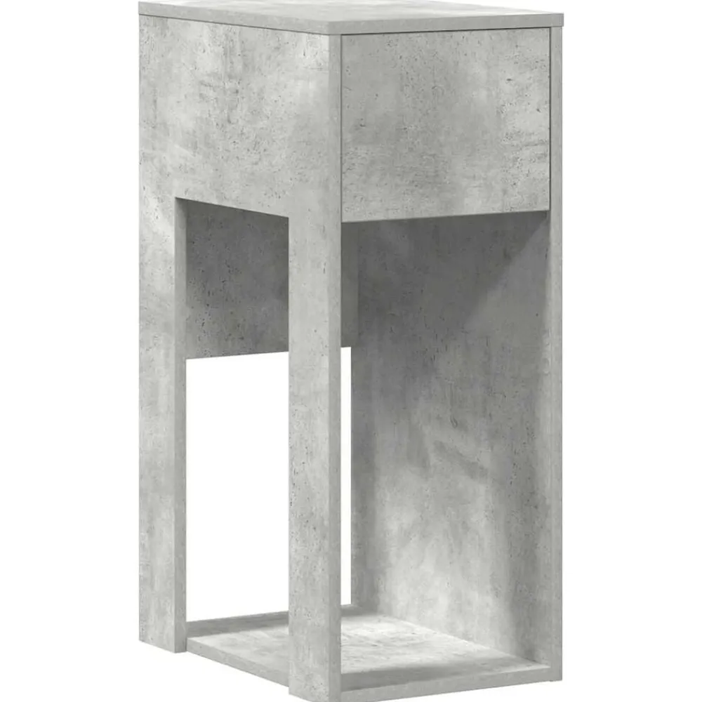 vidaXL Mobiliario De Oficina-Torre de ordenador con cajón gris cemento 30x44x74 cm