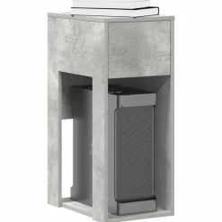 vidaXL Mobiliario De Oficina-Torre de ordenador con cajón gris cemento 30x44x74 cm