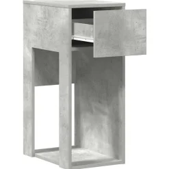 vidaXL Mobiliario De Oficina-Torre de ordenador con cajón gris cemento 30x44x74 cm