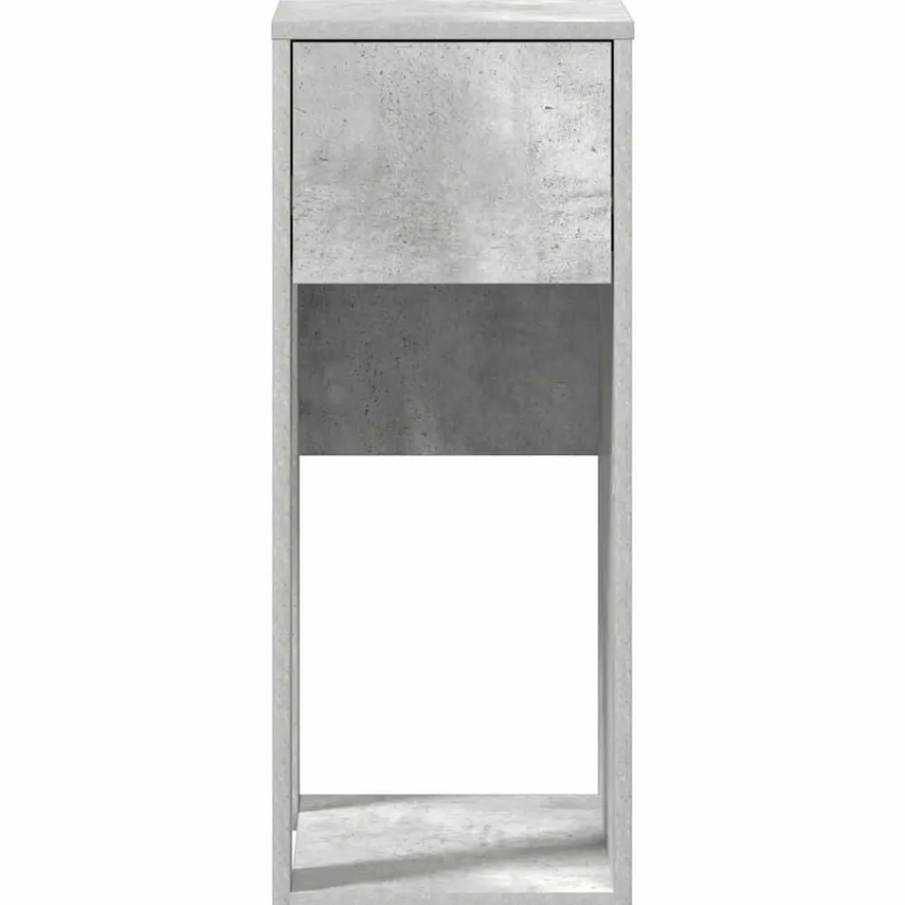 vidaXL Mobiliario De Oficina-Torre de ordenador con cajón gris cemento 30x44x74 cm