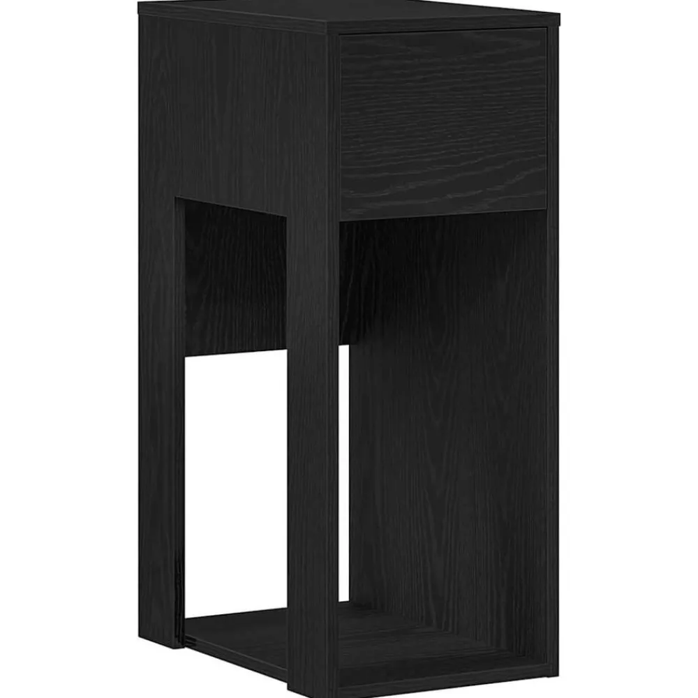 vidaXL Torre de ordenador con cajón 30x44x74 cm Negro Outlet
