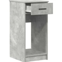 vidaXL Torre de ordenador con cajón gris cemento 35x45x77 cm Gris hormig&oacute;n Online