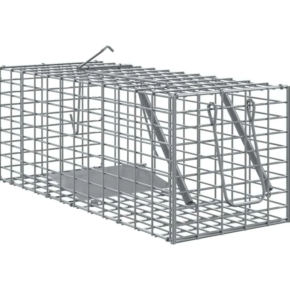 vidaXL Actividades Al Aire Libre-Trampa para Animales Antracita 31 x 13 x 12cm Acero