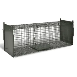 vidaXL Actividades Al Aire Libre-Trampa para animales vivos 2 puertas