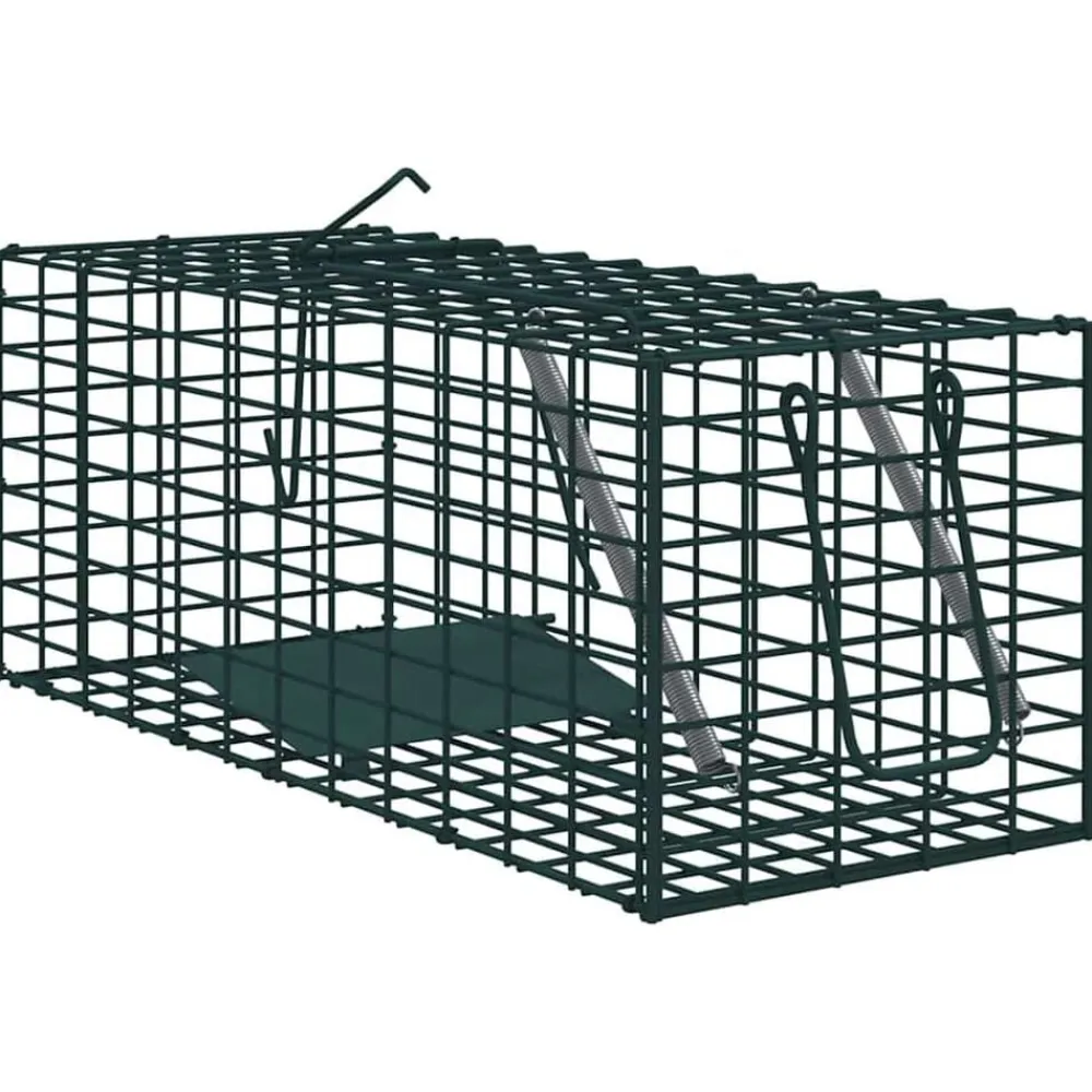vidaXL Actividades Al Aire Libre-Trampa para Animales Verde 31 x 13 x 12cm Acero