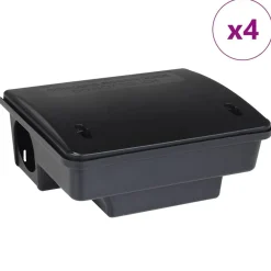 vidaXL Trampas para ratones 4 uds. negro 23x19x9,5 cm Sale
