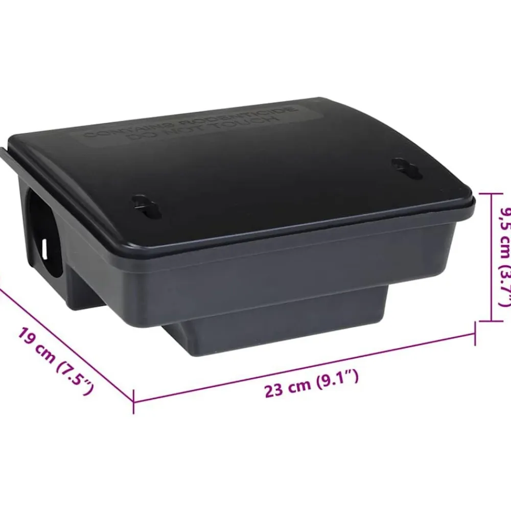vidaXL Trampas para ratones 4 uds. negro 23x19x9,5 cm Sale