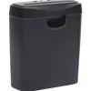 vidaXL Material De Oficina-Trituradora de papel cortadas en tiras 6 hojas negro