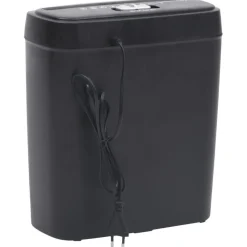 vidaXL Material De Oficina-Trituradora de papel cortadas en tiras 6 hojas negro