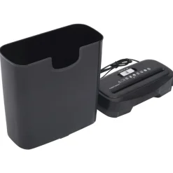 vidaXL Material De Oficina-Trituradora de papel cortadas en tiras 6 hojas negro