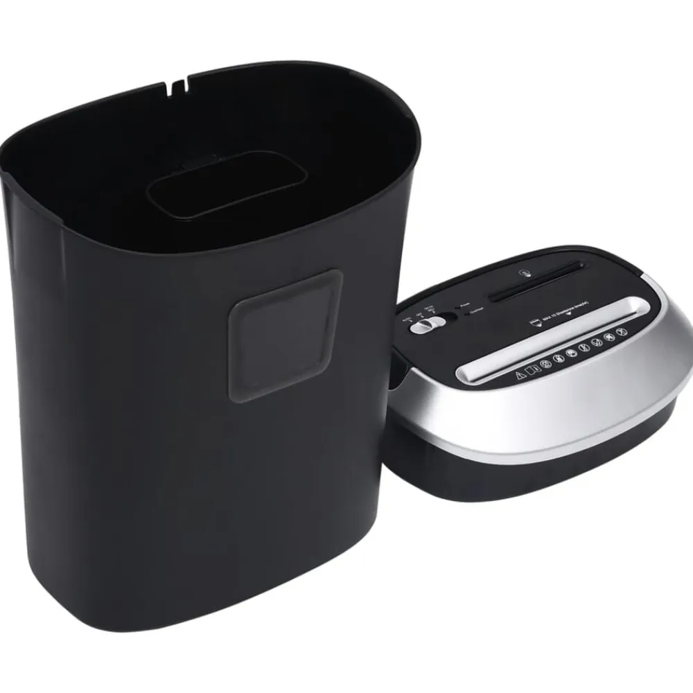 vidaXL Trituradora de papel corte cruzado 10 hojas negro Outlet