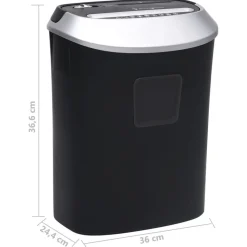 vidaXL Trituradora de papel corte cruzado 10 hojas negro Outlet