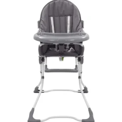 vidaXL Trona de bebé y blanco Gris Discount