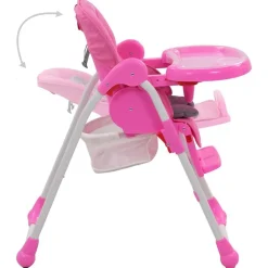 vidaXL Trona de bebé y gris Rosa New