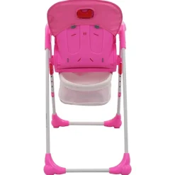 vidaXL Trona de bebé y gris Rosa New