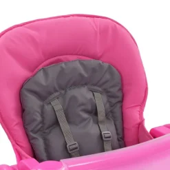 vidaXL Trona de bebé y gris Rosa New