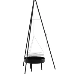 vidaXL Trípode para Fogata 3 pcs Negro Acero Online