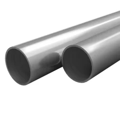 vidaXL Tubos de acero inoxidable redondos 2 unidades V2A 2 m Ø42x1,8mm Best