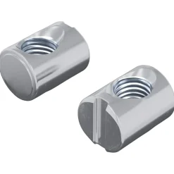 vidaXL Accesorios De Bricolaje-Tuerca de Barril 2 pcs Plateado M6 x 13 mm Hierro