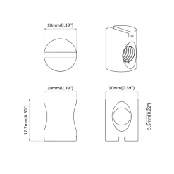 vidaXL Accesorios De Bricolaje-Tuerca de Barril 2 pcs Plateado M6 x 13 mm Hierro