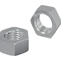 vidaXL Accesorios De Bricolaje-Tuerca Hexagonal 2 pcs Plateado M6 Metal