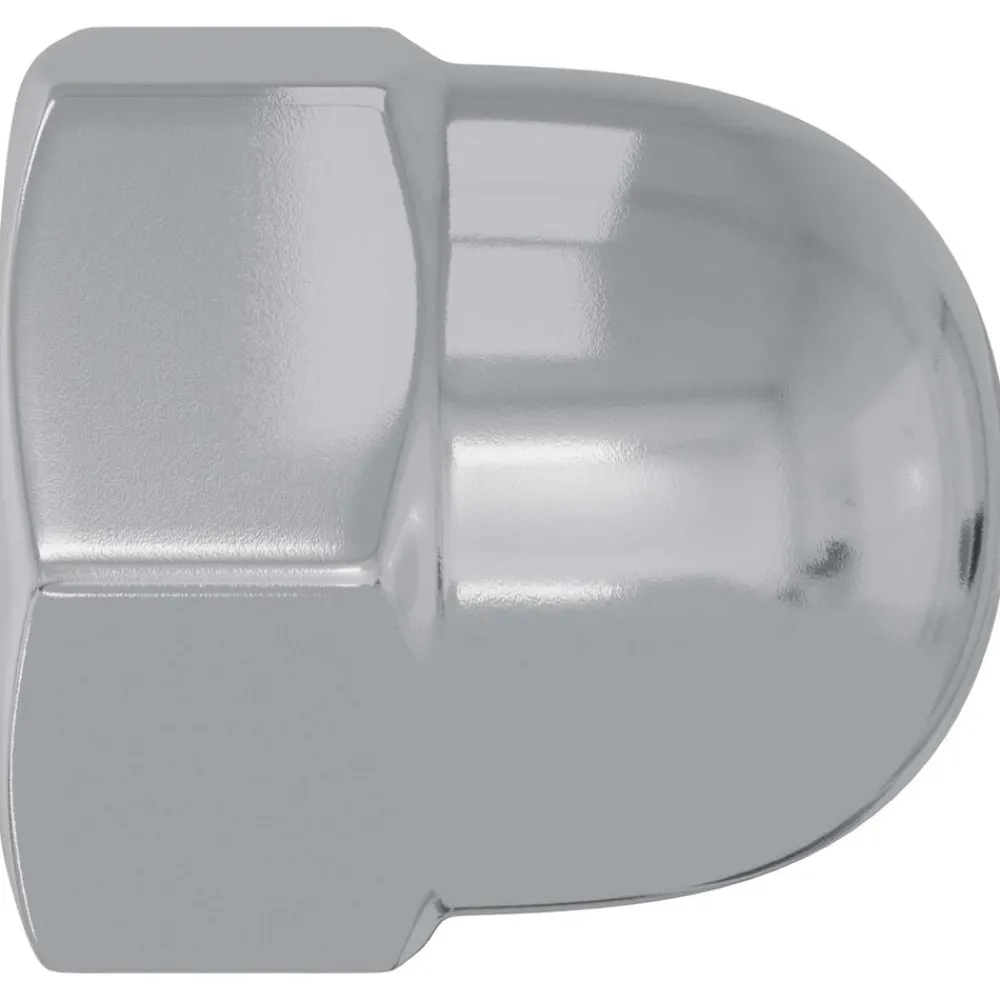 vidaXL Accesorios De Bricolaje-Tuercas Acorn Hexagonales 2 pcs Plateado m8 Metal