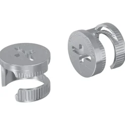 vidaXL Accesorios De Bricolaje-Tuercas de bloqueo de perno 2 pcs Plateado 12 x 10 mm Metal