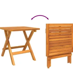 vidaXL Muebles De Jardín-Tumbona 3 pcs Marrón Madera de Acacia Sólida