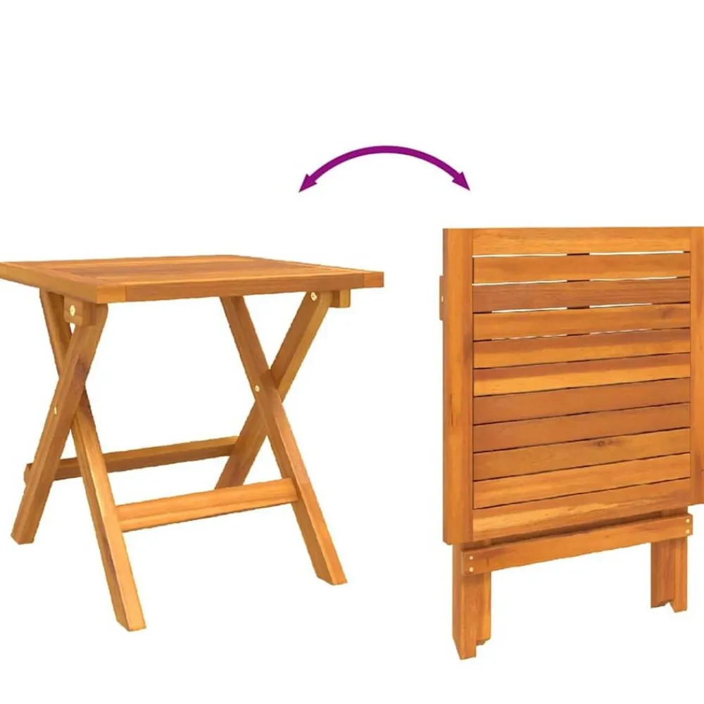 vidaXL Muebles De Jardín-Tumbona 3 pcs Marrón Madera de Acacia Sólida