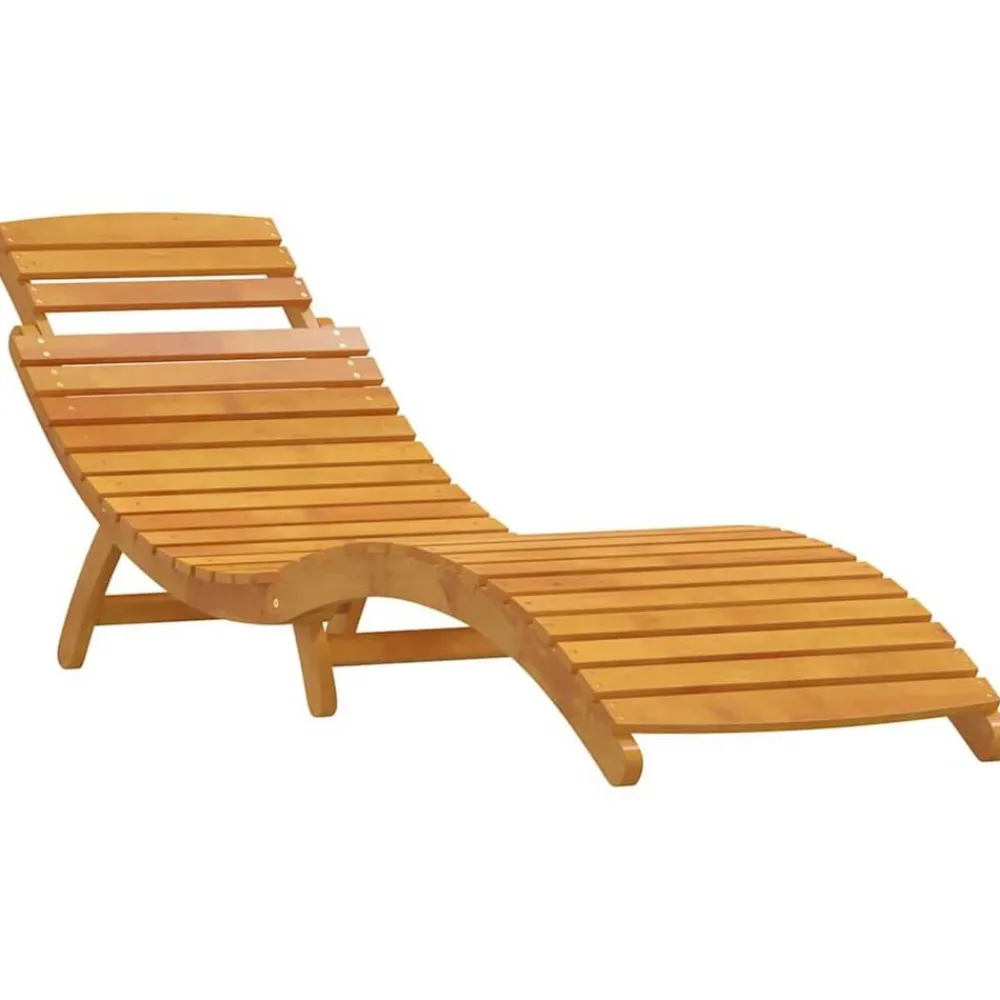 vidaXL Muebles De Jardín-Tumbona 3 pcs Marrón Madera de Acacia Sólida