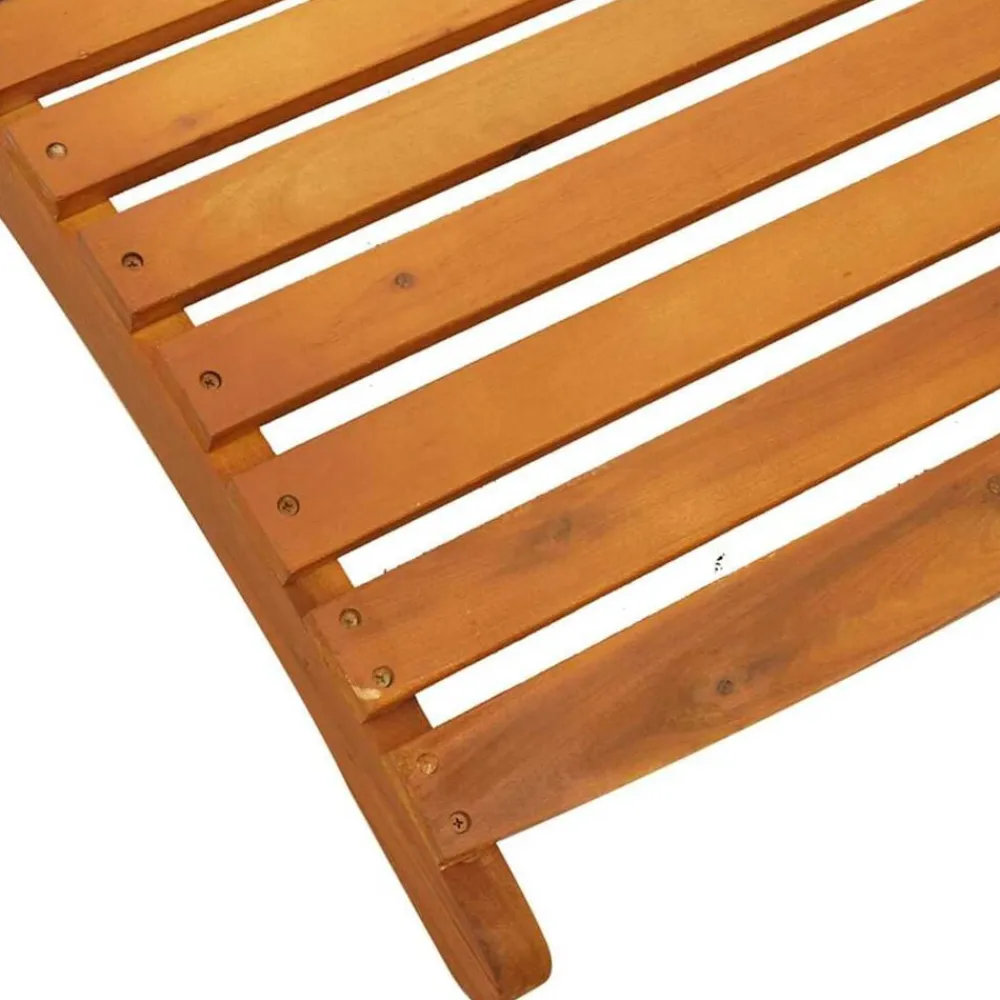 vidaXL Muebles De Jardín-Tumbona 3 pcs Marrón Madera de Acacia Sólida