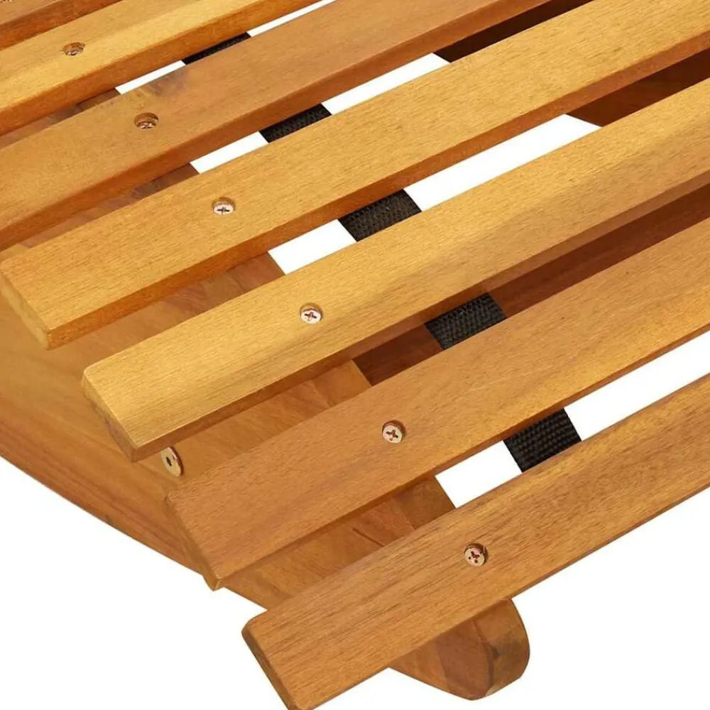 vidaXL Tumbona 2 pcs Marrón 154 x 60 x 74 cm Madera de Acacia Sólida Discount