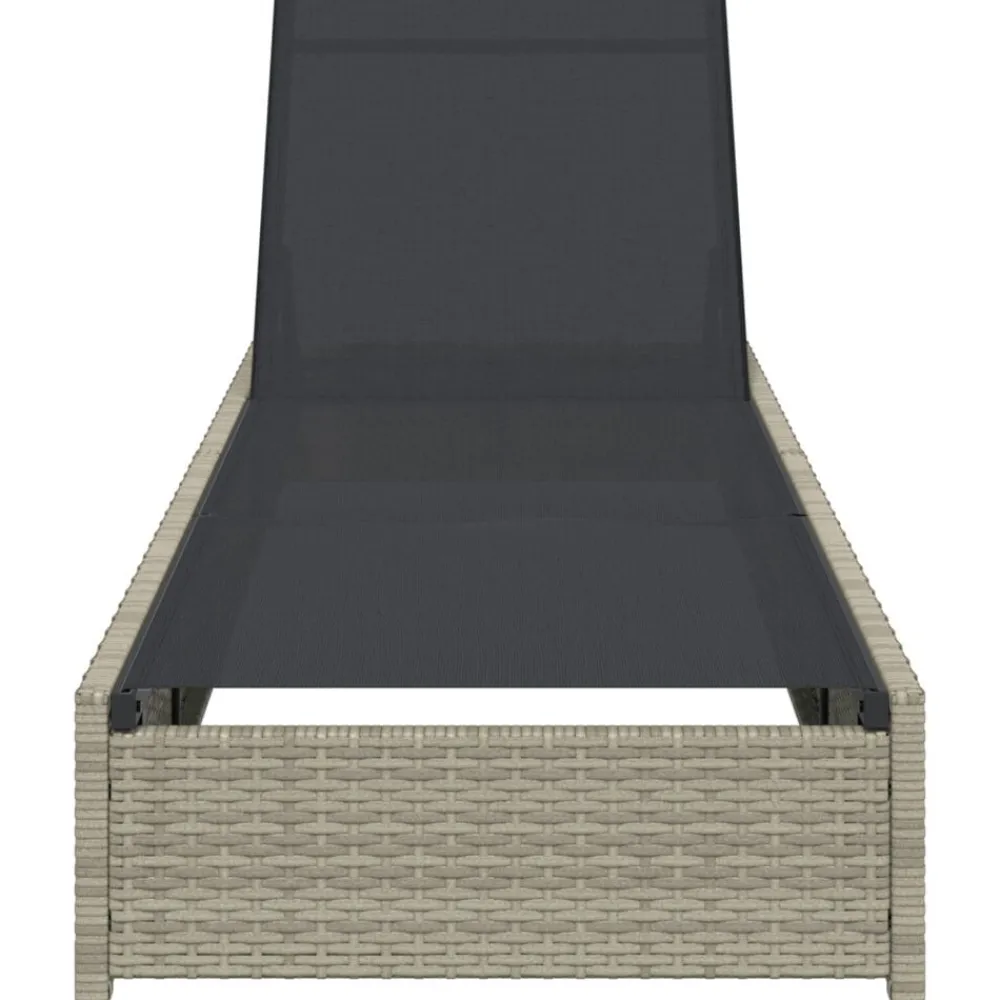 vidaXL Tumbona 200.5 x 70 x 75 cm ratán sintético Beige Hot