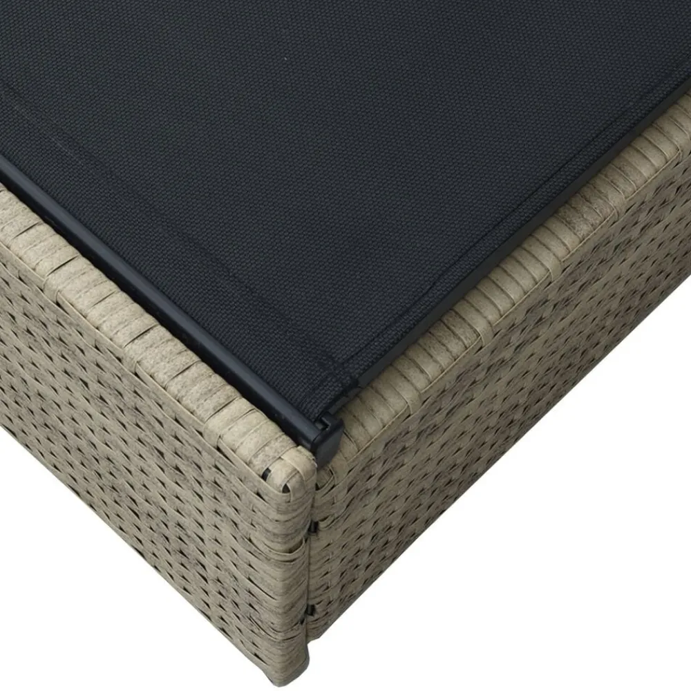 vidaXL Tumbona 200.5 x 70 x 75 cm ratán sintético Beige Hot
