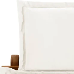 vidaXL Tumbona con cojín madera maciza de acacia color Crema
