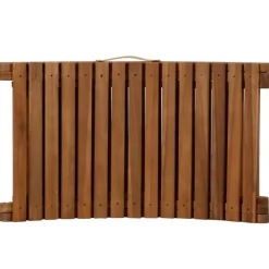 vidaXL Tumbona con cojín madera maciza de acacia color Crema