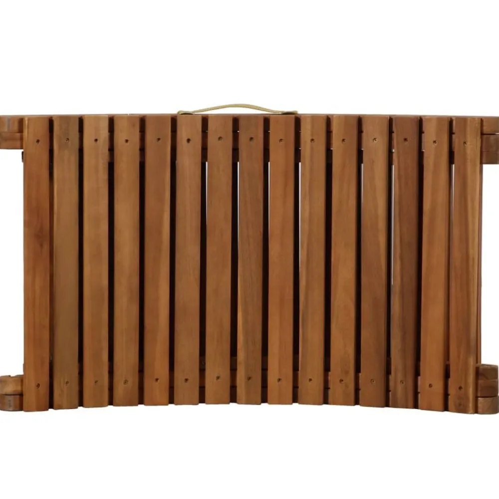 vidaXL Tumbona con cojín madera maciza de acacia color Crema