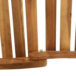 vidaXL Tumbona con cojín madera maciza de acacia color Crema