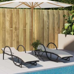 vidaXL Tumbona con cojín ratán sintético 60x199x42 cm Negro Hot