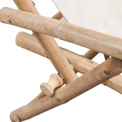 vidaXL Muebles De Jardín-Tumbona de exterior de bambú